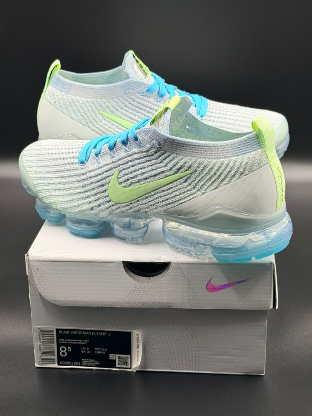 Nike Wmns Air VaporMax 3 'Pure Platinum Baltic Blue' - Picture 3 of 14